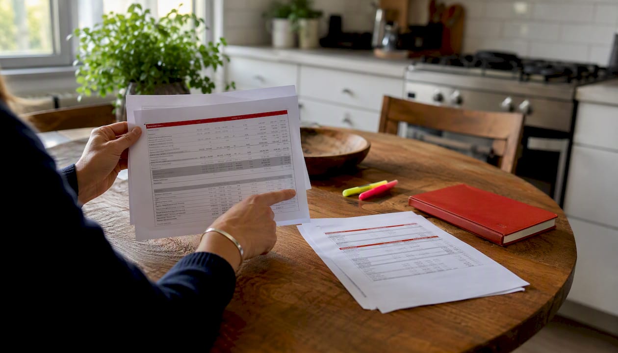 Hands pointing to Wendy's wage costs documents