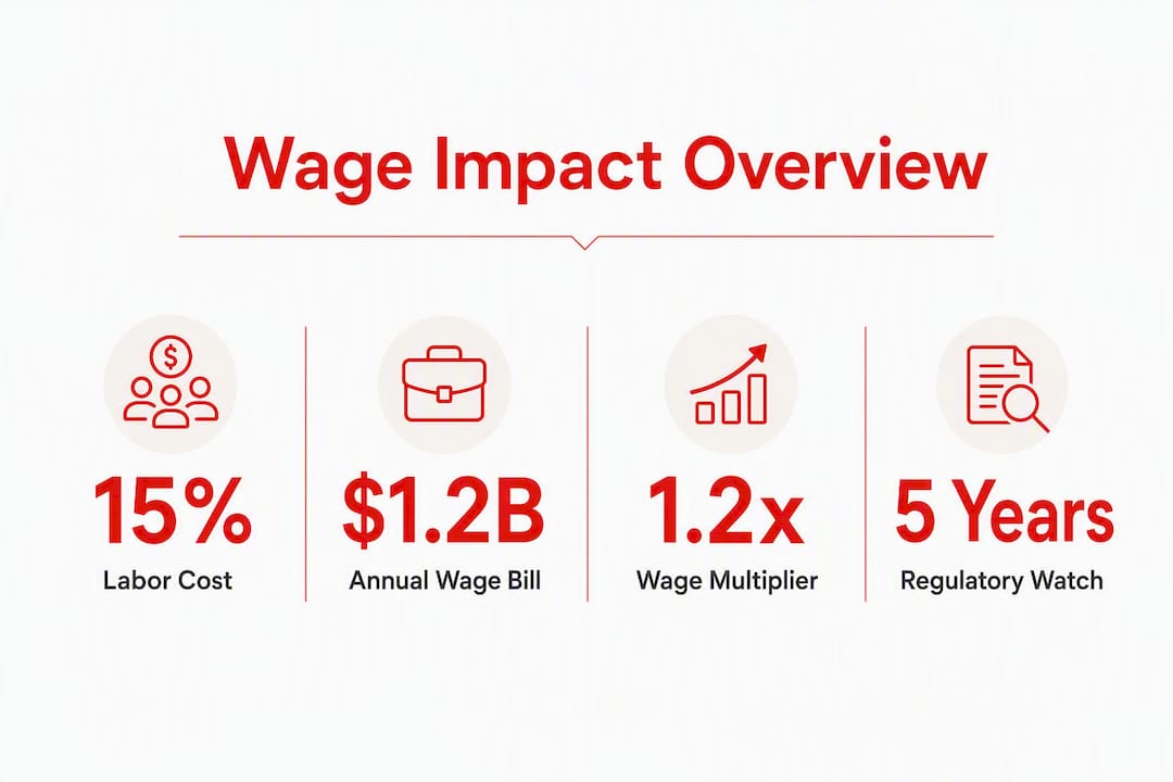 Infographic showing key stats on wage impact for Wendy's investors