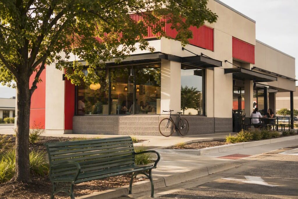 Exterior of a generic franchised restaurant