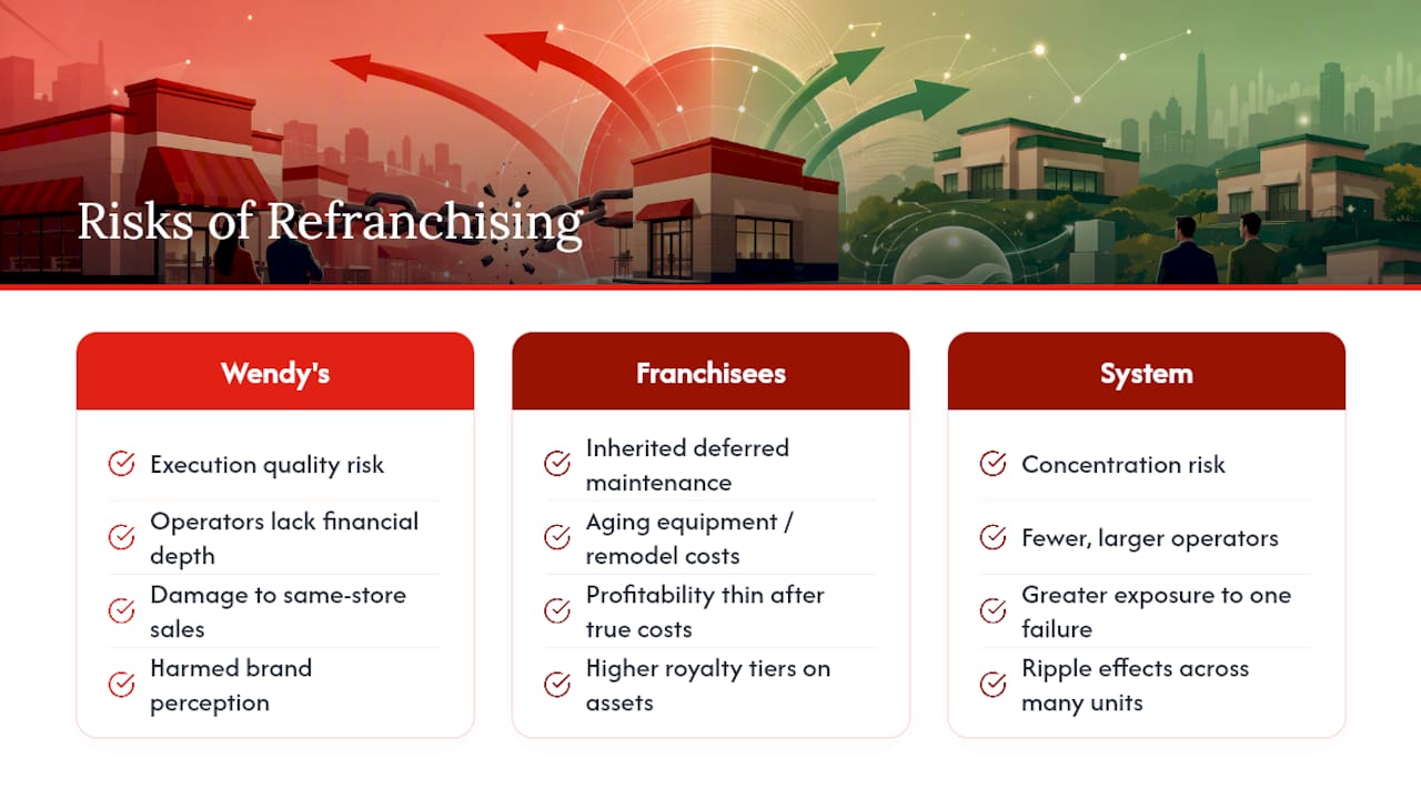 What Are the Risks in Wendy's Refranchising? — overview diagram