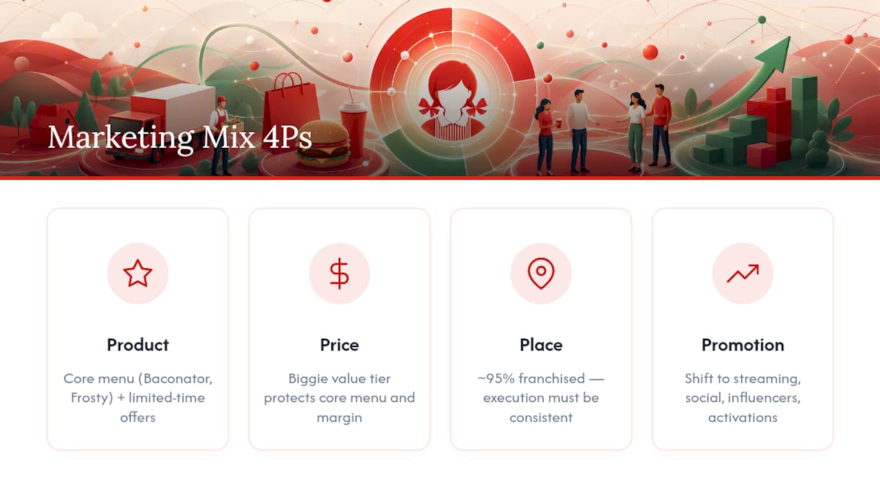 Four-part marketing mix summary