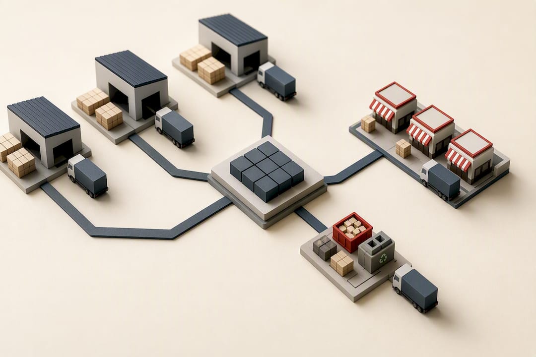 Illustration of AI inventory visibility flow